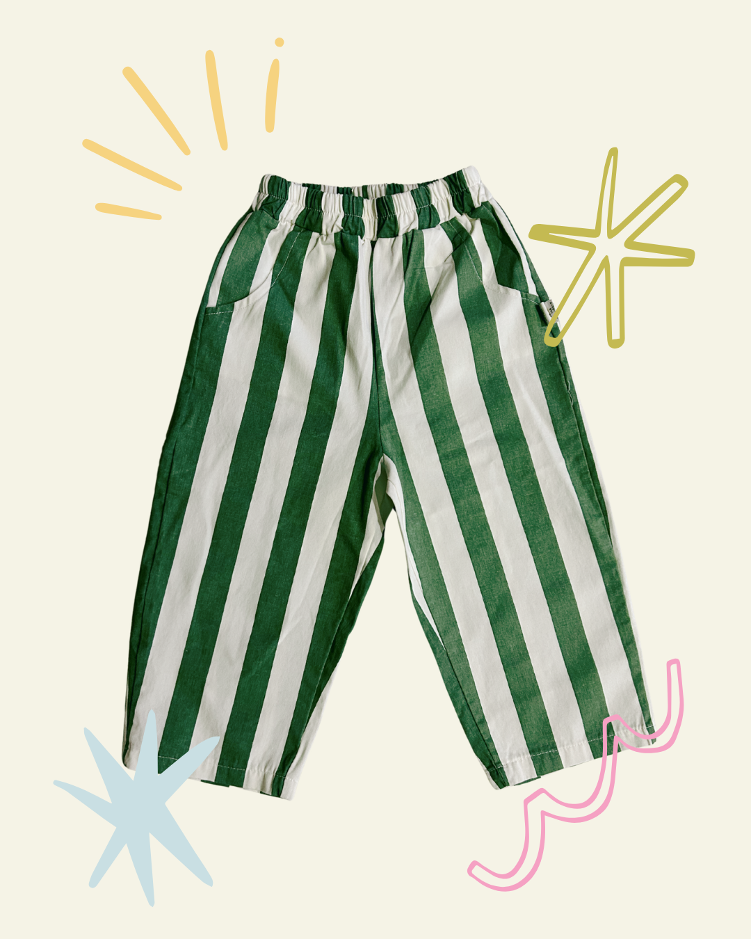 Green Striped Trousers