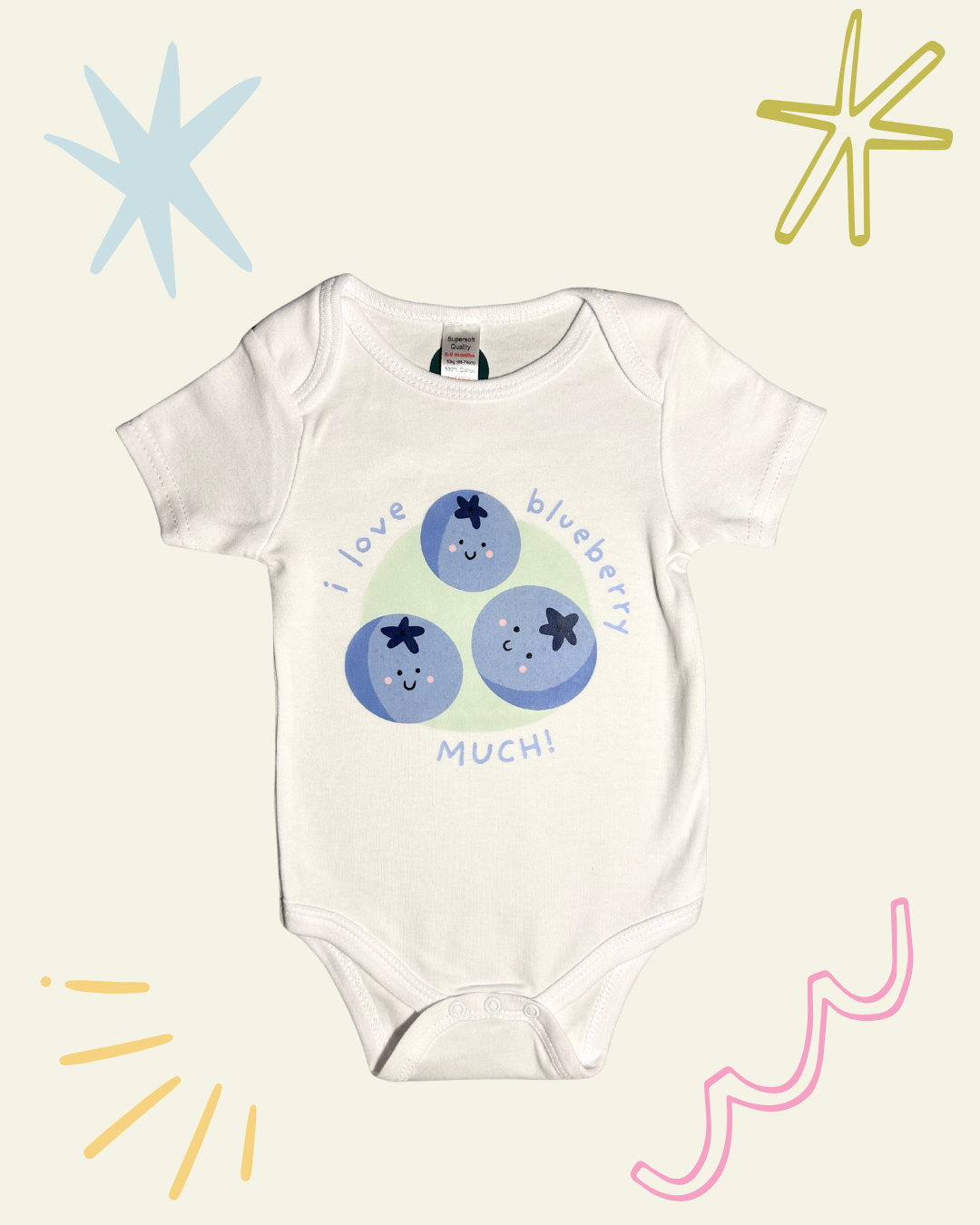 Baby Vests Fruit & Veg 2 Pack