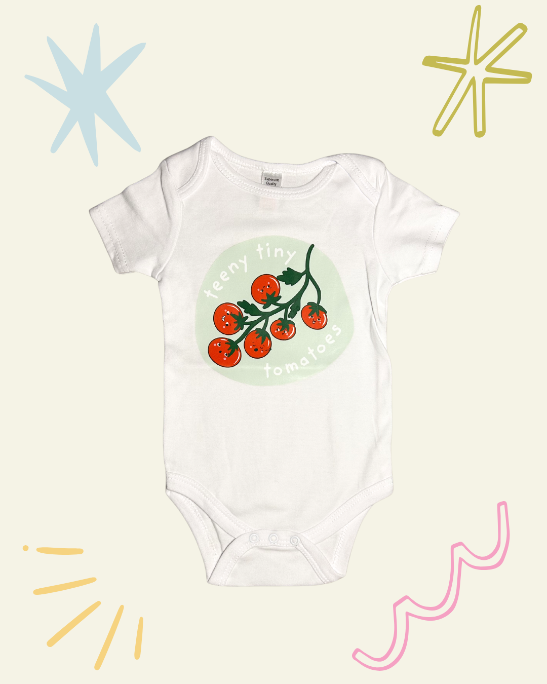 Baby Vests Fruit & Veg 2 Pack
