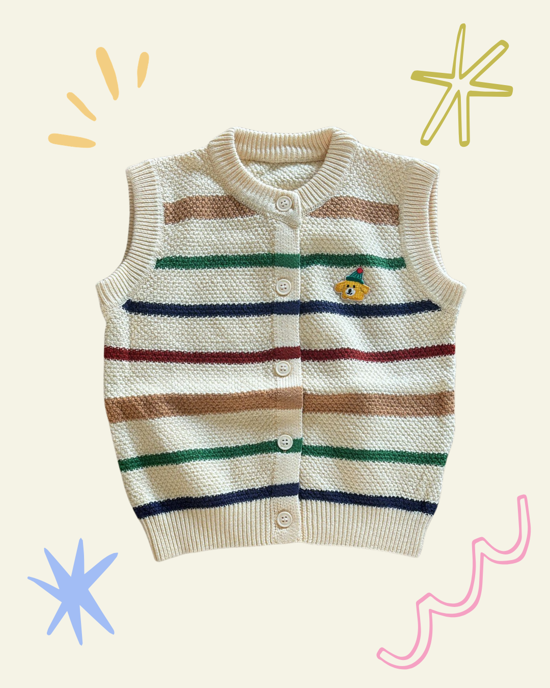 Striped Knit Vest